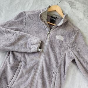 The North Face Jacket Womens Small Osito High Pile Fleece Gray Full Zip TNF